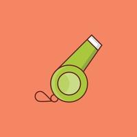 whistle Vector illustration on a background. Premium quality symbols. Vector Line Flat color  icon for concept and graphic design.