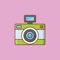 dslr Vector illustration on a background. Premium quality symbols. Vector Line Flat color  icon for concept and graphic design.