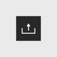 upload icon vector on white background
