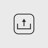 upload icon vector on white background