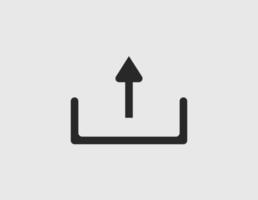 upload icon vector on white background