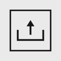 upload icon vector on white background
