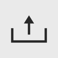 upload icon vector on white background