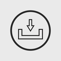 upload icon vector on white background
