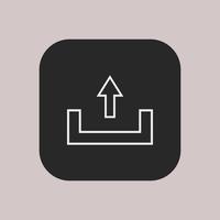 upload icon vector on white background