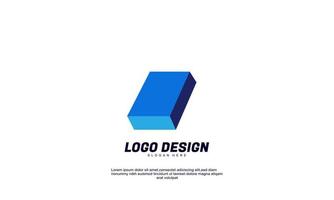 idea creativa abstracta de stock para el edificio de la empresa del logotipo y el vector de diseño plano colorido de negocios