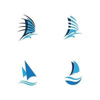 sailing logo vector icon concept illustration design template