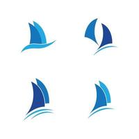 sailing logo vector icon concept illustration design template