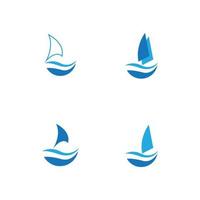 sailing logo vector icon concept illustration design template