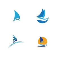 sailing logo vector icon concept illustration design template