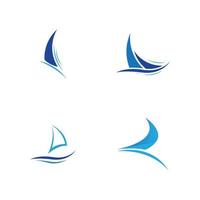 sailing logo vector icon concept illustration design template