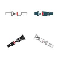 seat belt, badge, vector icon illustration design template