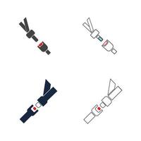 seat belt, badge, vector icon illustration design template