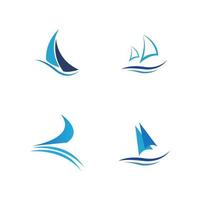 sailing logo vector icon concept illustration design template