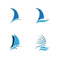 sailing logo vector icon concept illustration design template