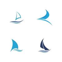 sailing logo vector icon concept illustration design template