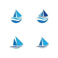 sailing logo vector icon concept illustration design template