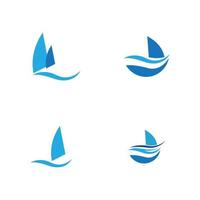 sailing logo vector icon concept illustration design template