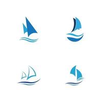 sailing logo vector icon concept illustration design template