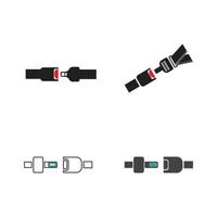 seat belt, badge, vector icon illustration design template