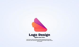 vector de diseño de material de icono de logotipo de ala impresionante