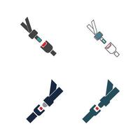 seat belt, badge, vector icon illustration design template