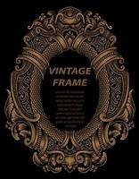 Vintage frames in baroque antique style. engraving retro frames ornament. vector