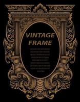 Vintage frames in baroque antique style. engraving retro frames ornament. vector