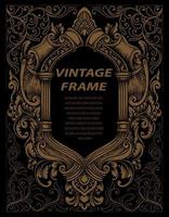 Vintage frames in baroque antique style. engraving retro frames ornament. vector