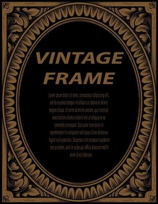 Vintage frames in baroque antique style. engraving retro frames ornament.