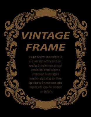 Vintage frames in baroque antique style. engraving retro frames ornament.