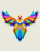 ilustración pájaro águila con estilo pop art vector