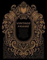 Vintage frames in baroque antique style. engraving retro frames ornament. vector