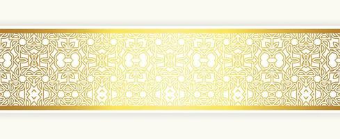 Golden ornamental border design template vector