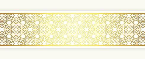 Golden ornamental border design template vector