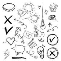 Doodle element vector set, for concept design.