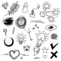 Doodle element vector set, for concept design.