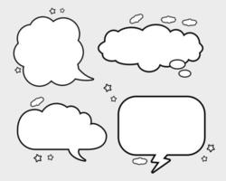 Comic bubbles for design purposes vector