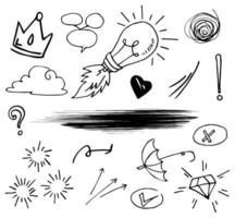 Doodle element vector set, for concept design.