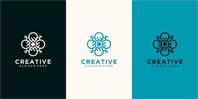 concepto de diseño de logotipo de comunidad de letra w abstracta. logotipo para su negocio vector