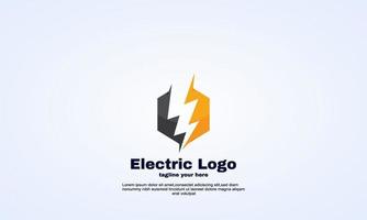 idea abstracta diseño de logotipo eléctrico vector colorido