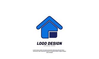 stock abstract creative idea inspiration house logo for business design template vector