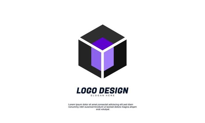 stock creative modern icon design logo element with company business card template best for brand and logo vector