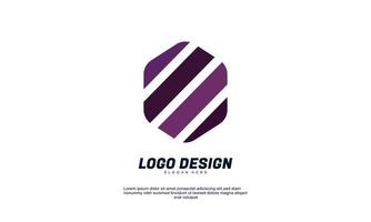 awesome abstract creative rectangle logo icon design modern digital style illustration motion flow vector