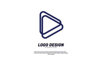 abstract creative modern idea triangle  branding for company or corporate colorful design template vector