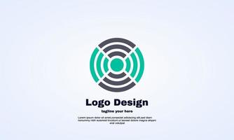 icono de logotipo moderno abstracto del vector de diseño de señal inalámbrica