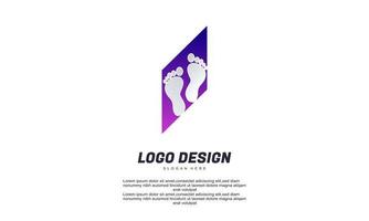 stock vector abstract foot identity design elements vector flat design