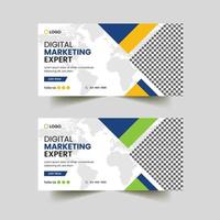 Digital marketing agency and corporate social media post web banner vector