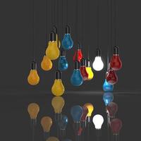 creative idea and leadership concept light bulb as leadership photo