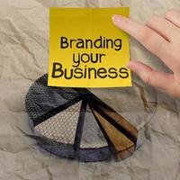 branding your business with pie chart crumpled recycle paper